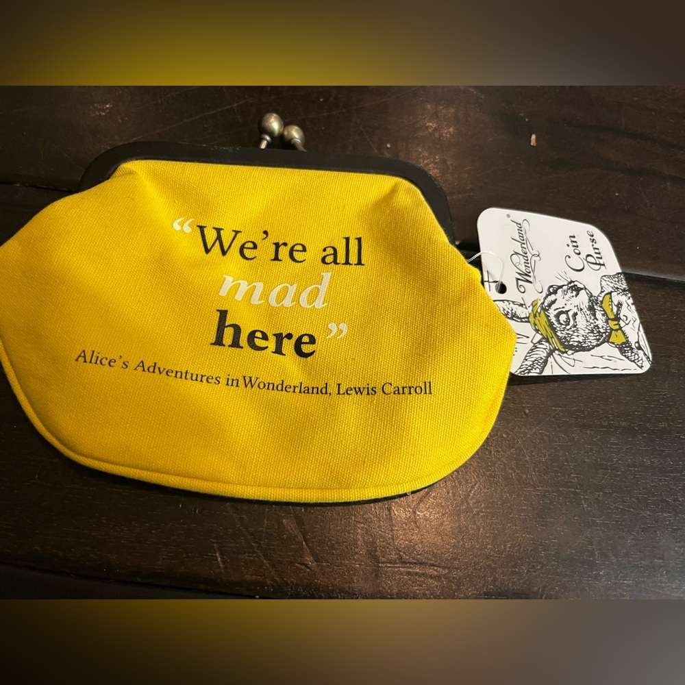 WONDERLAND Yellow Coin Pouch - Picture 2 of 2